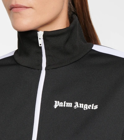 Shop Palm Angels Logo Track Jacket In White