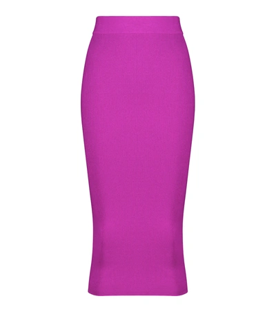 Shop Tom Ford Cashmere And Silk-blend Pencil Skirt In Pink