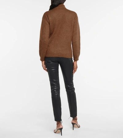 Shop Tom Ford Mohair And Wool-blend Sweater In Brown