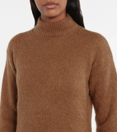 Shop Tom Ford Mohair And Wool-blend Sweater In Brown