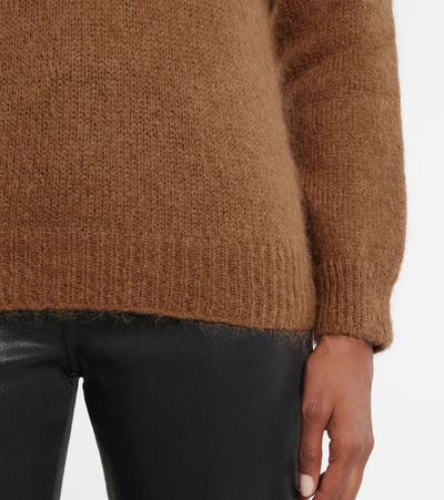 Shop Tom Ford Mohair And Wool-blend Sweater In Brown