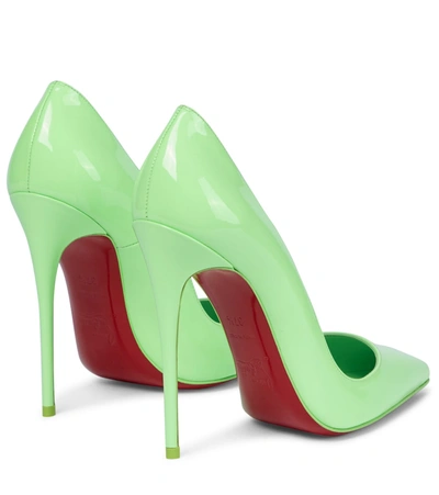 Shop Christian Louboutin So Kate 120 Patent Leather Pumps In Green