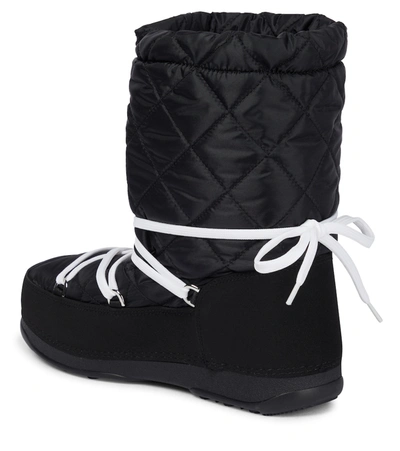 Shop Dolce & Gabbana Quilted Nylon Snow Boots In Black