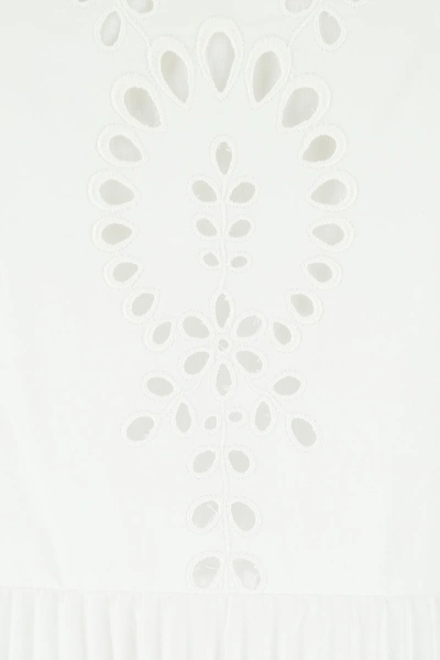 Shop Valentino White Cotton Blend Dress  White  Donna 40