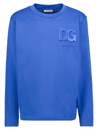 Shop Dolce & Gabbana Kids Long-sleeve For Boys In Blue
