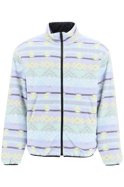 Shop Msgm Fleece Jacket In Mixed Colours
