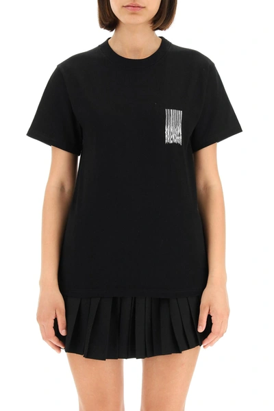 Shop Balenciaga Unifit Barcode Logo T-shirt In Black
