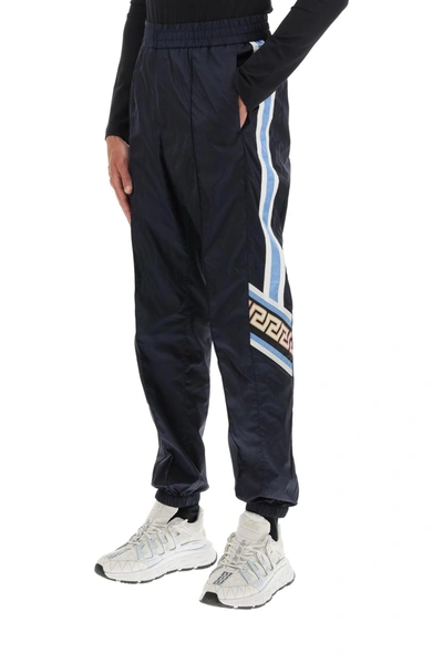 Shop Versace Technical Jogger Pants In Mixed Colours