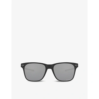 Shop Oakley Oo9451-0555 Apparition™ Nano-matter™ And Stainless Steel Sunglasses In Black