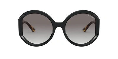 Shop Prada Pr 22xs 1ab0a7 Round Sunglasses In Grey