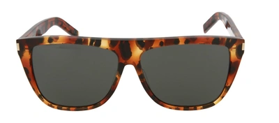 Shop Saint Laurent Sl1-30000164015 Flattop Sunglasses In Gray