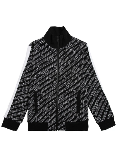 Shop Givenchy Kids Chain Logo Print Jacket In Multi