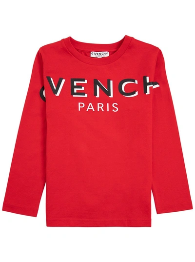 Shop Givenchy Kids Logo Print Long In Red