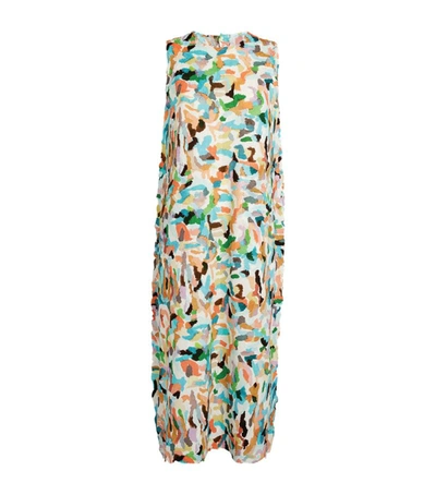 Issey Miyake Mixed Colors Crush Midi Dress In Multi | ModeSens