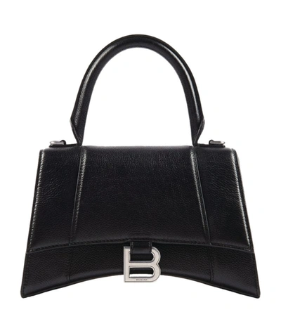 Shop Balenciaga Small Hourglass Top-handle Bag In Black