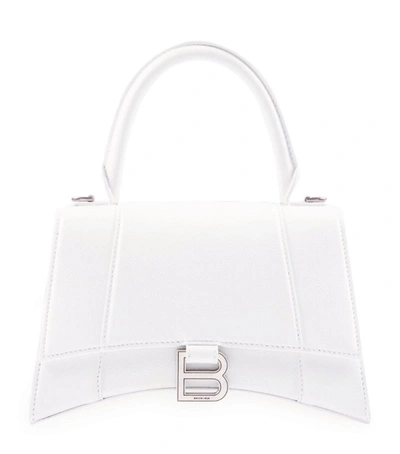 Shop Balenciaga Small Hourglass Top-handle Bag In White