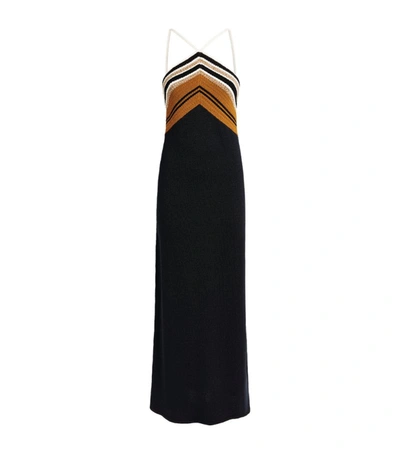 Shop Proenza Schouler Knitted Halterneck Dress In Black