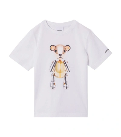 Shop Burberry Kids Thomas Bear T-shirt (3-14 Years) In White