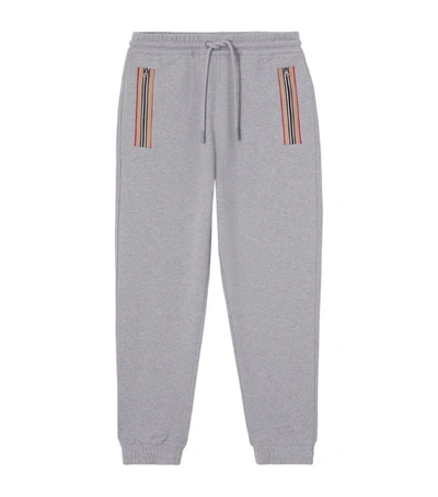 Shop Burberry Icon Stripe Sweatpants In Grey