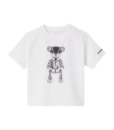 Shop Burberry Kids Thomas Bear T-shirt (6-24 Months) In White