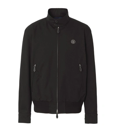 Shop Burberry Monogram Appliqué Harrington Jacket In Black