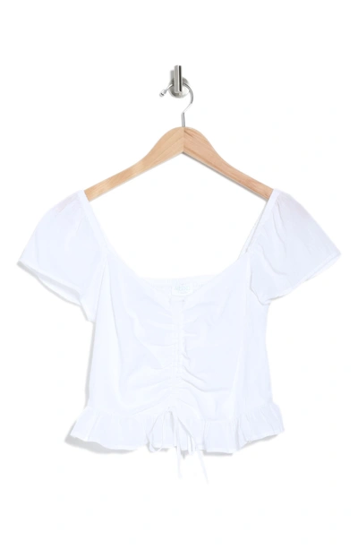 Shop Abound Cinch Front Gauzy Top In White