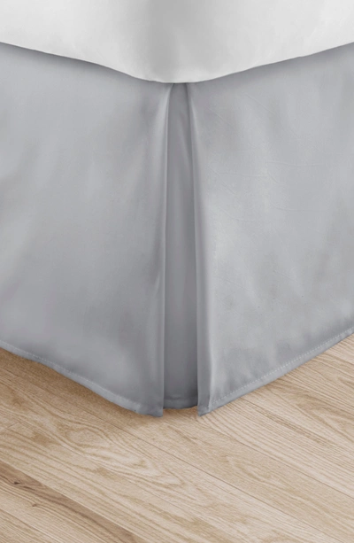 Shop Home Spun Premium Pleated Dust Ruffle Bed Skirt In Light Gray