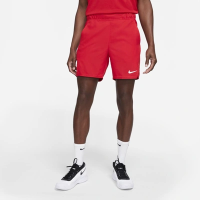 Shop Nike Men's Court Dri-fit Victory 7" Tennis Shorts In Red