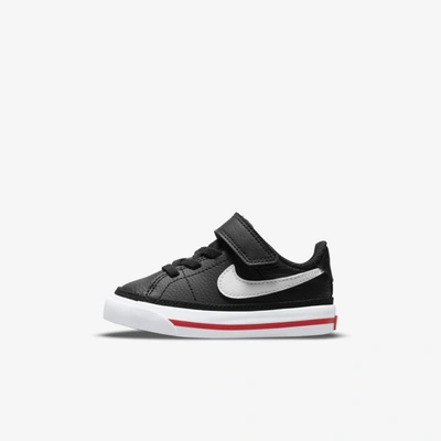 Shop Nike Court Legacy Baby/toddler Shoes In Black,university Red,white
