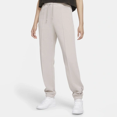 Shop Jordan Essentials Women's Fleece Pants In Moon Particle,heather,thunder Grey