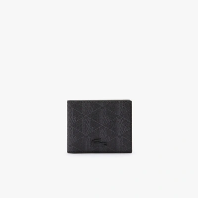 Shop Lacoste Men's The Blend Small Monogram Canvas Wallet - One Size In Black