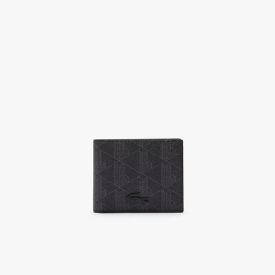 Lacoste Men's The Blend Small Monogram Canvas Wallet - One Size In Black