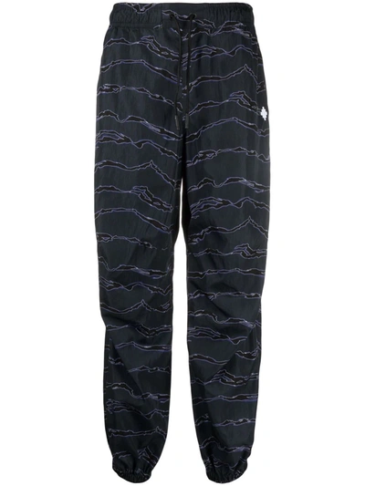 Shop Marcelo Burlon County Of Milan Graphic-print Track Pants In Blue