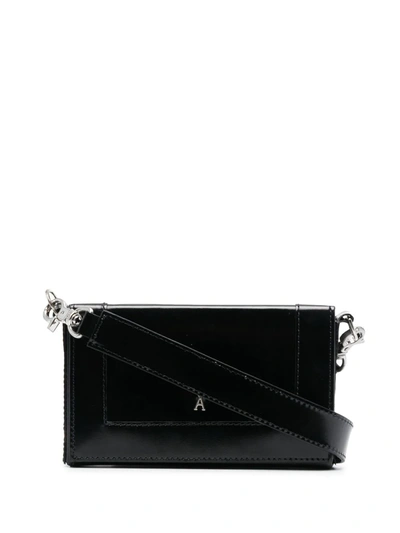 Shop Ami Alexandre Mattiussi Ami De Coeur Chain Box Bag In Black