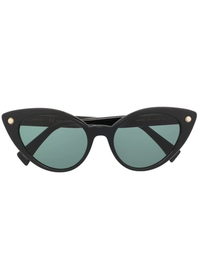 Shop Lanvin Cat Eye-frame Tinted Sunglasses In Black