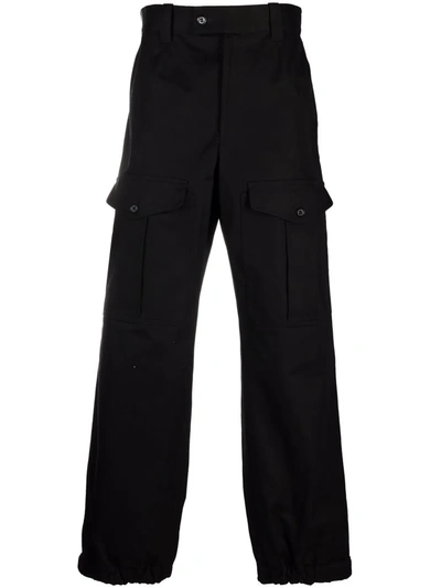 Alexander Mcqueen Straight-leg Utility Trousers In Black