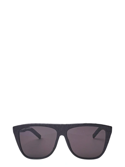 Shop Saint Laurent Sl 1 Black Sunglasses