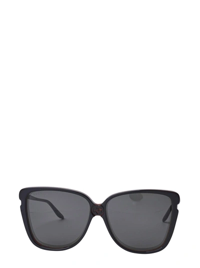 Shop Gucci Gg0709s Black Sunglasses