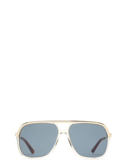 Shop Gucci Gg0200s Transparent Brown Sunglasses