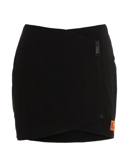 Shop Heron Preston Wrap Logo Skirt In Black