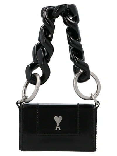 Shop Ami Alexandre Mattiussi Adc Mini Chain Box Bag In Black