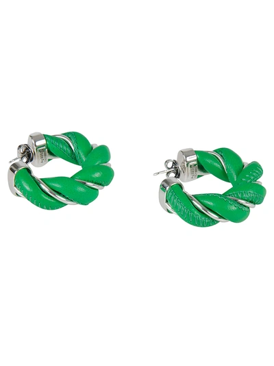 Shop Bottega Veneta Twist Earrings In Parakeet