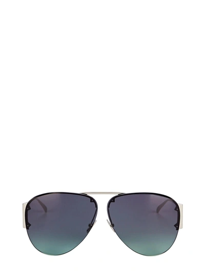 Shop Bottega Veneta Bv1066s Silver Sunglasses