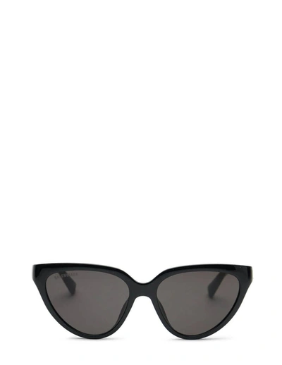 Shop Balenciaga Bb0149s Black Sunglasses