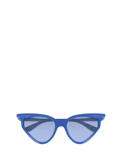 Shop Balenciaga Bb0101s Blue Sunglasses