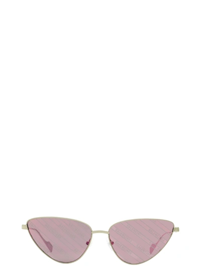 Shop Balenciaga Bb0086s Dark Ruthenium Sunglasses
