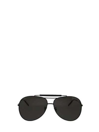Shop Saint Laurent Classic 11 Over Black Sunglasses