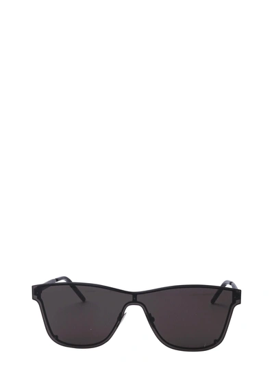 Shop Saint Laurent Sl 51 Over Mask Black Sunglasses