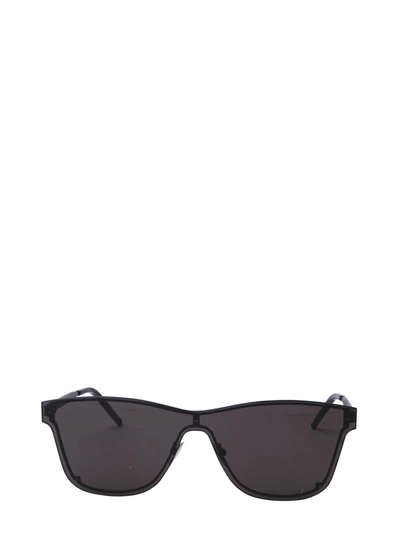 Shop Saint Laurent Sl 51 Mask Black Sunglasses
