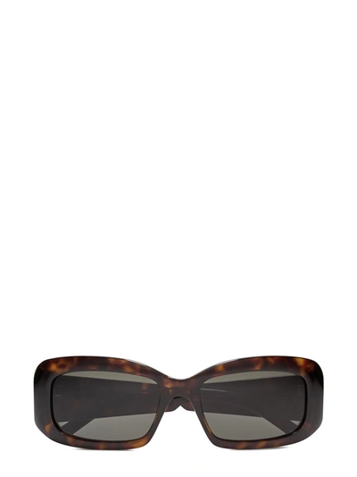 Shop Saint Laurent Sl 418 Dark Havana Sunglasses